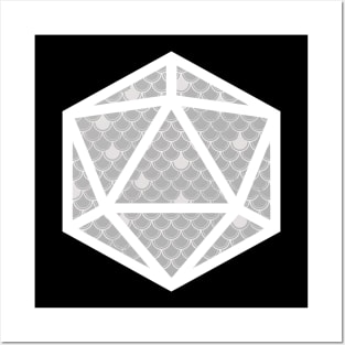 D20 Decal Badge - Scales White Posters and Art